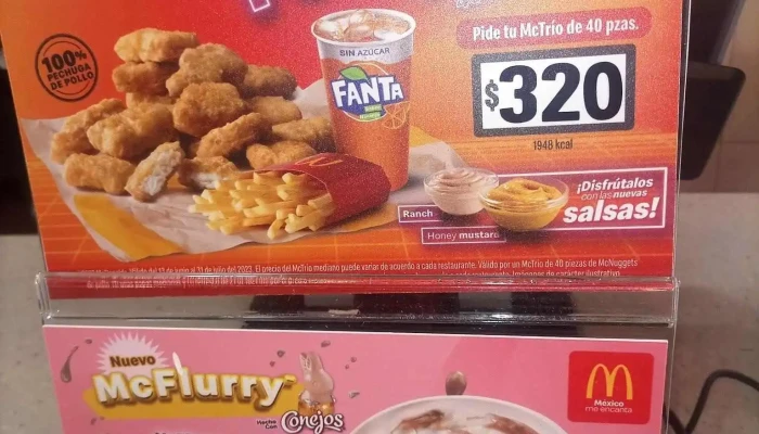 Mcdonalds Carta - Oaxaca de Juárez