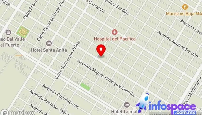 mapa de Mercadito, Camiones Parada para camiones en Los Mochis