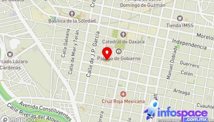 mapa de Mercado Benito Juárez Mercado de alimentos frescos, Atracción turística en Oaxaca de Juárez