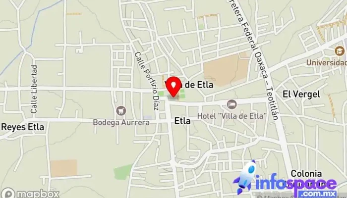 mapa de Mercado Municipal de Villa de Etla Mercado en Villa de Etla