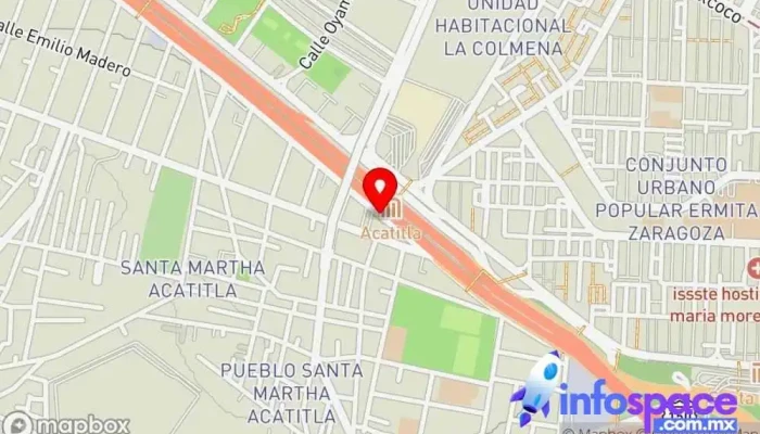 mapa de METRO ACATITLA Servicio de transporte en Iztapalapa, Ciudad de México