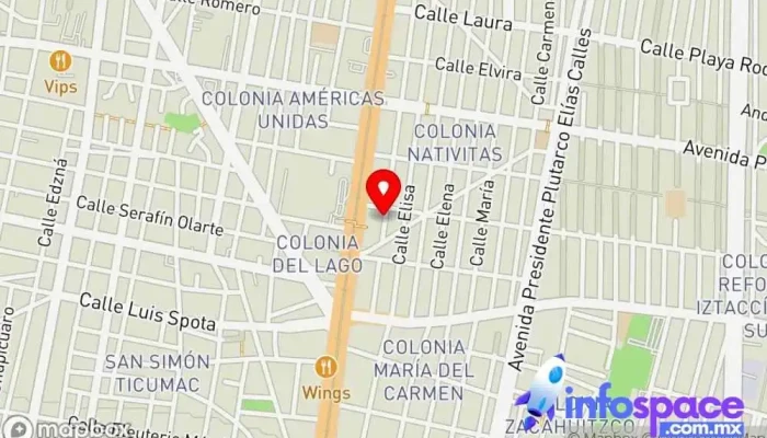 mapa de Metro Nativitas Bus stop en Ciudad de México