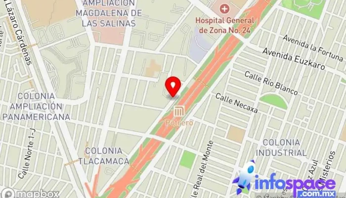 mapa de Metro Potrero Bus stop en Ciudad de México