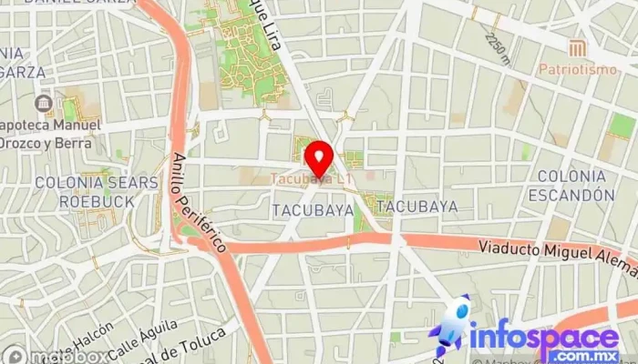 mapa de Metro Tacubaya Av. Jalisco Estación de autobuses en Ciudad de México