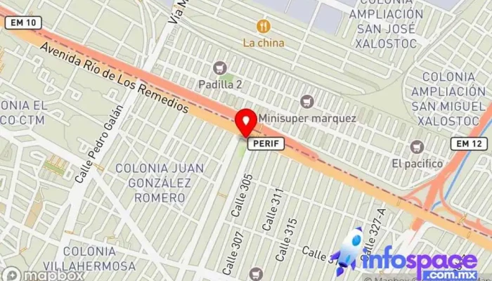mapa de Metrobus Río de los Remedios  en Gustavo A. Madero, Ciudad de México