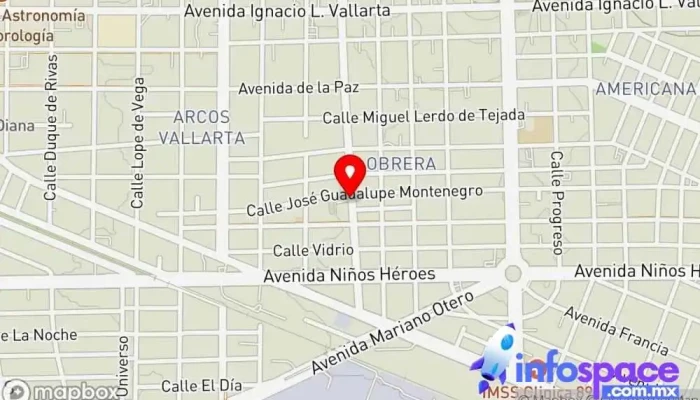 mapa de Mexicaltzingo Bus stop en Guadalajara