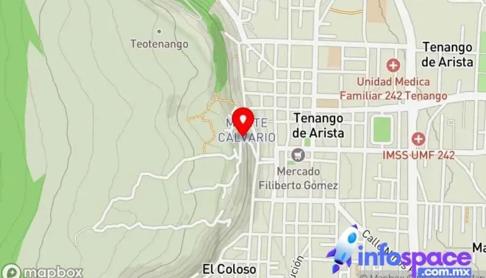 mapa de Monte Calvario  en Tenango de Arista