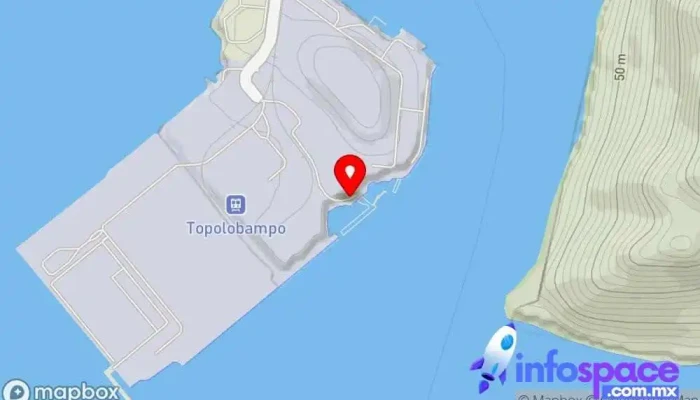 mapa de Muelle Terminal Transoceánica Puerto marítimo en Topolobampo