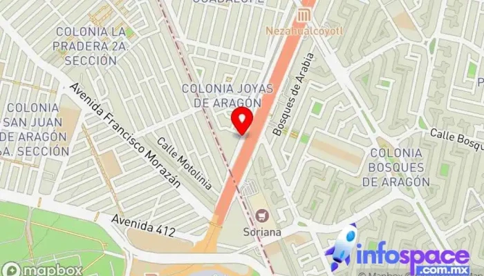 mapa de Nezahualcóyotl Av. Central Carlos Hank González Bus stop en Cdad. Nezahualcóyotl