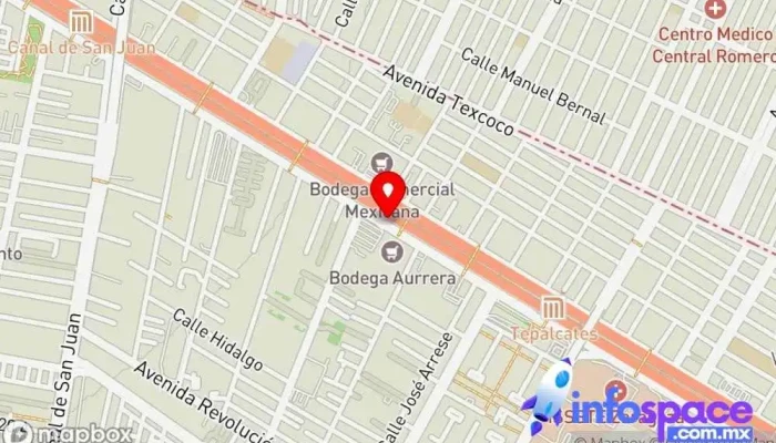 mapa de Nicolás Bravo Estación de autobuses en Ciudad de México