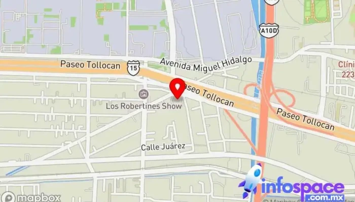 mapa de Omnibus De México - San Mateo Atenco Estación de autobuses en Toluca de Lerdo