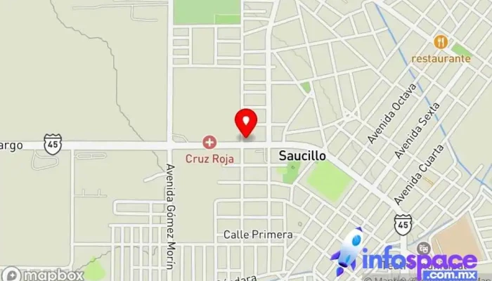 mapa de Omnibus De México - Saucillo Agencia expendedora de billetes de autobús, Viajes en Saucillo