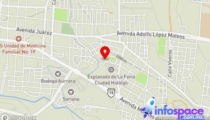 mapa de Omnibus De México - Sucursal Ciudad Hidalgo Agencia expendedora de billetes de autobús, Viajes en Cdad. Hidalgo