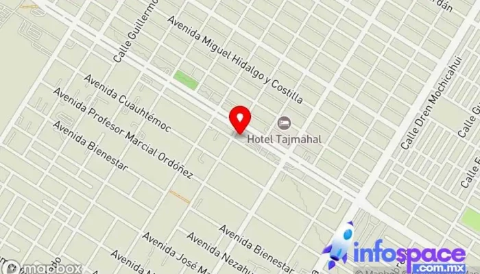 mapa de Omnibus de México Central Los Mochis Empresa de autobuses en Los Mochis