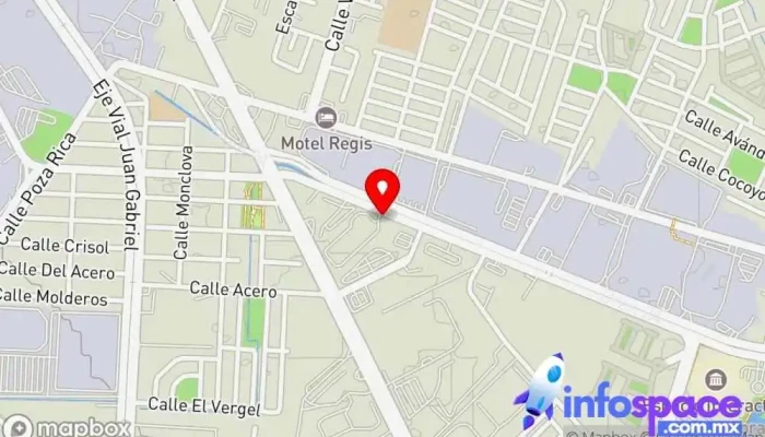 mapa de Omnibus de México Empresa de autobuses, Agencia expendedora de billetes de autobús, Servicio de mensajería en Juárez