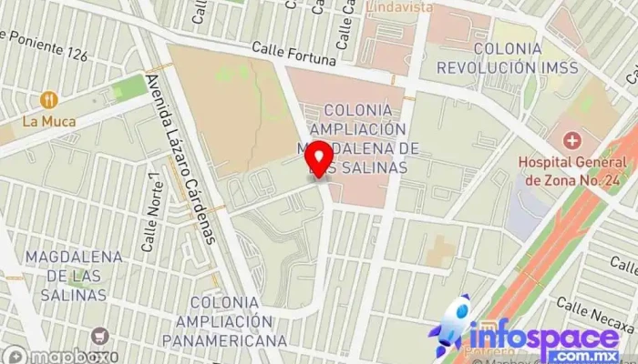 mapa de Paquetería Primera Plus Terminal Norte Empresa de mensajería en Gustavo A. Madero, Ciudad de México