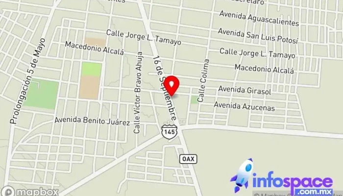mapa de Parada Autobuses De Segunda Parada para camiones en Loma Bonita