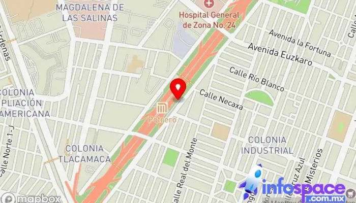 mapa de Parada Autobuses San Pedro Santa Clara Servicio de transporte en Gustavo A. Madero, Ciudad de México