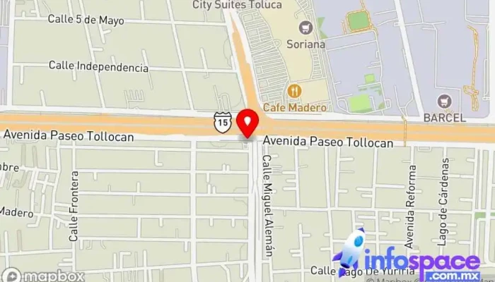 mapa de Parada Caminante Boulevard Aeropuerto Servicio de transporte en San Mateo Atenco