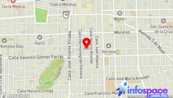 mapa de Parada de autobuses Linea TEO Tenango Servicio de transporte en Toluca de Lerdo