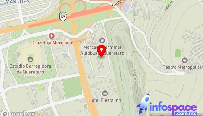 mapa de Parada de autos por aplicacion Servicio de transporte en Santiago de Querétaro