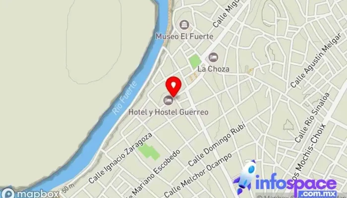 mapa de Parada de Camiones a Los Mochis Servicio de transporte en El Fuerte