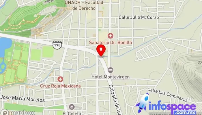 mapa de Parada De Combis Servicio de transporte en San Cristóbal de las Casas
