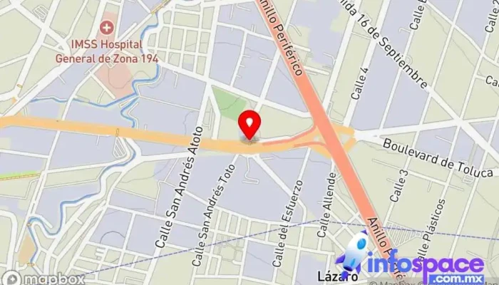 mapa de Parada Flecha Roja  en Naucalpan de Juárez