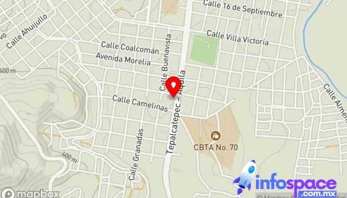 mapa de Parhíkuni Agencia expendedora de billetes de autobús, Agencia de alquiler de autobuses, Servicio de mensajería en Tepalcatepec