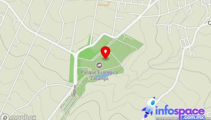 mapa de Parque Ecológico Zacango Zoo, Atracción turística en Santa María Nativitas