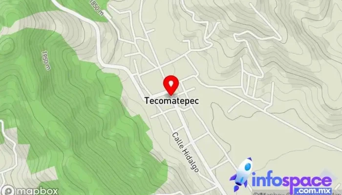 mapa de Parroquia de San Pedro Apóstol, Tecomatepec, Ixtapan de la sal, Méx. Iglesia católica, Lugar de culto en Ixtapan de la Sal