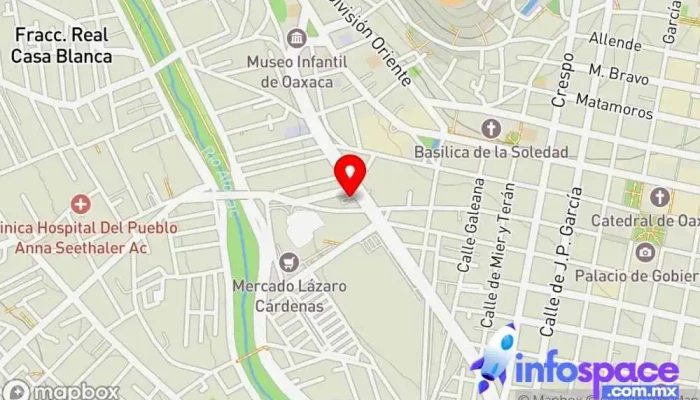 mapa de Periferico Sur Bus Station AU. Empresa de autobuses en Oaxaca de Juárez