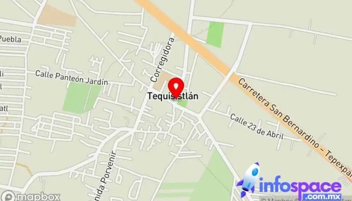 mapa de Plaza De Tequisistlán Bus stop en Tequisistlán