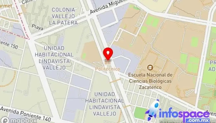 mapa de Politécnico Estación de metro en Ciudad de México
