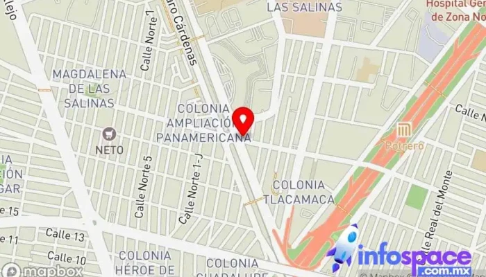 mapa de Poniente 112 - Eje Central Lázaro Cardenas Bus stop en Ciudad de México
