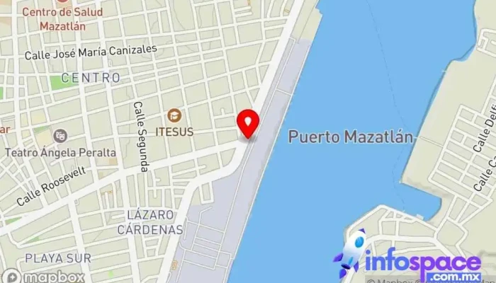 mapa de Portuaria Integral de Mazatlán, S.A. de C.V Empresa portuaria, Oficina del gobierno federal en Mazatlán
