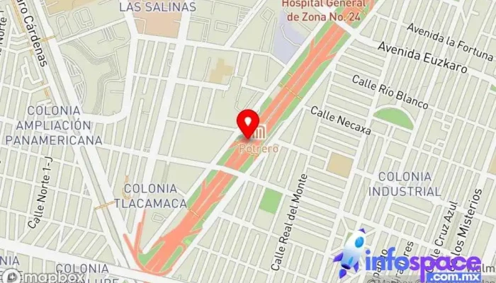 mapa de Potrero Estación de autobuses en Ciudad de México