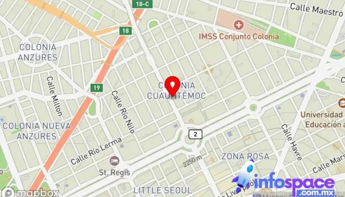 mapa de Primera Plus El ANGEL Empresa de autobuses en Cuauhtémoc, Ciudad de México
