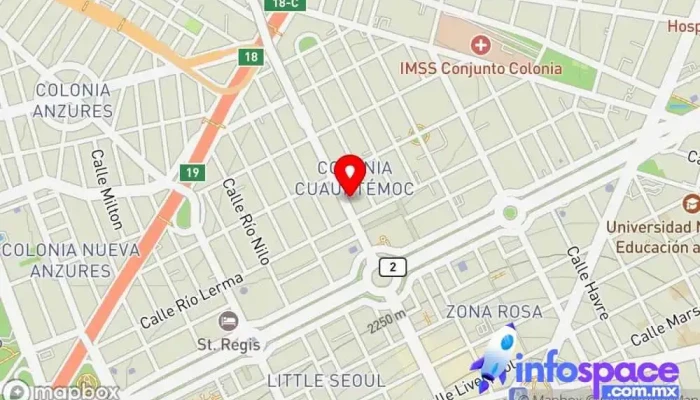 mapa de Primera Plus Empresa de autobuses en Cuauhtémoc, Ciudad de México