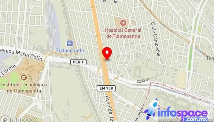 mapa de Primera Plus Empresa de autobuses en Tlalnepantla