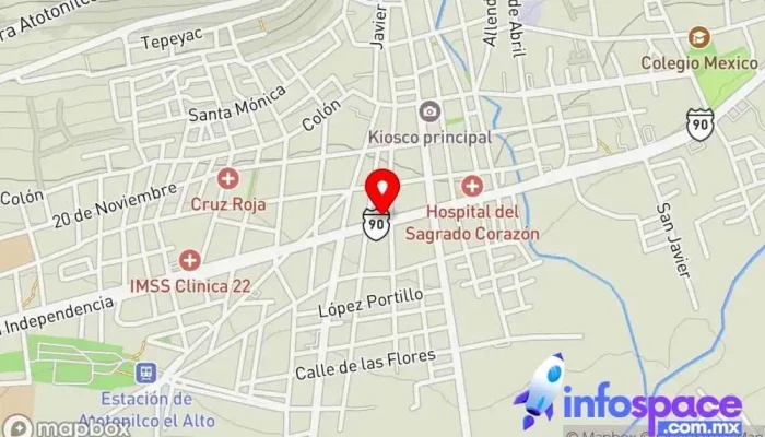 mapa de Primera Plus Empresa de autobuses en Atotonilco el Alto