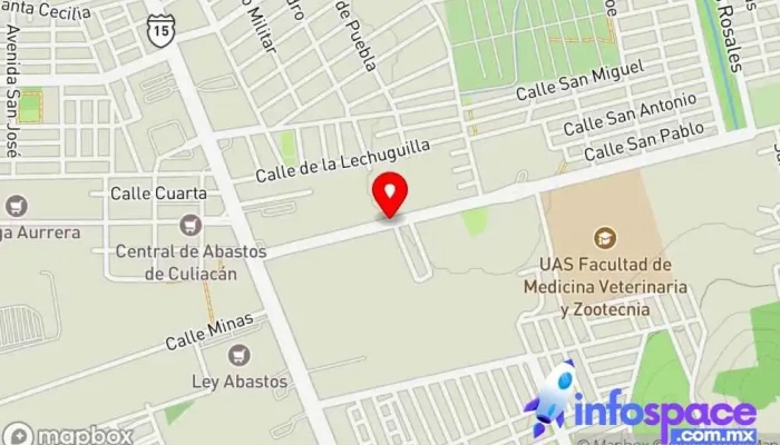 mapa de PTX Paqueteria Culiacán Servicio de mensajería en Culiacán Rosales