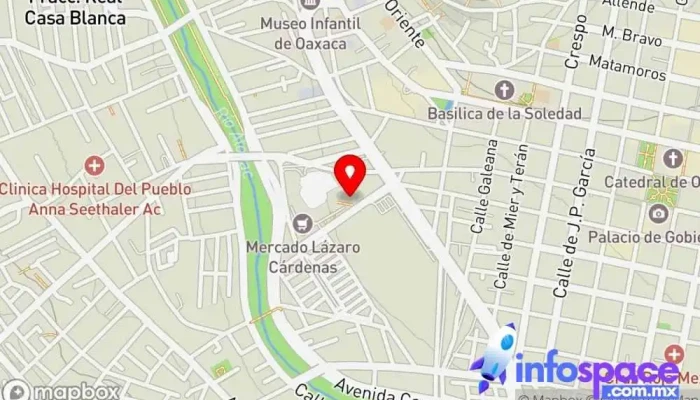mapa de Puerta 1 Central Camionera Empresa de autobuses en Oaxaca de Juárez