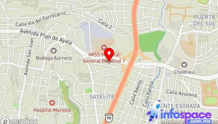 mapa de Pullman de Morelos Dragón IMSS Empresa de autobuses en Cuernavaca