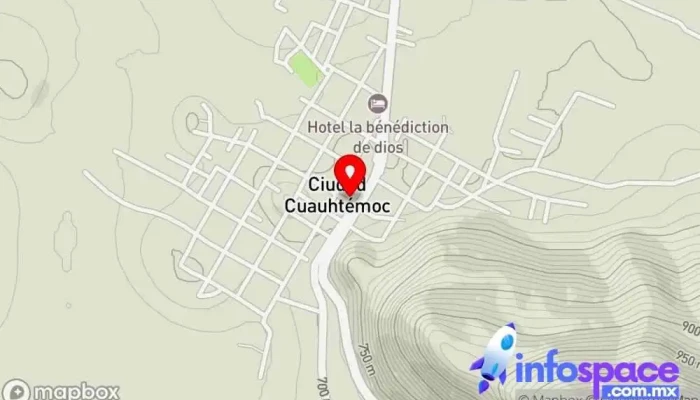 mapa de Punto de Venta de Boletos-OCC Ciudad Cuahutémoc Empresa de autobuses en Cdad. Cuauhtémoc