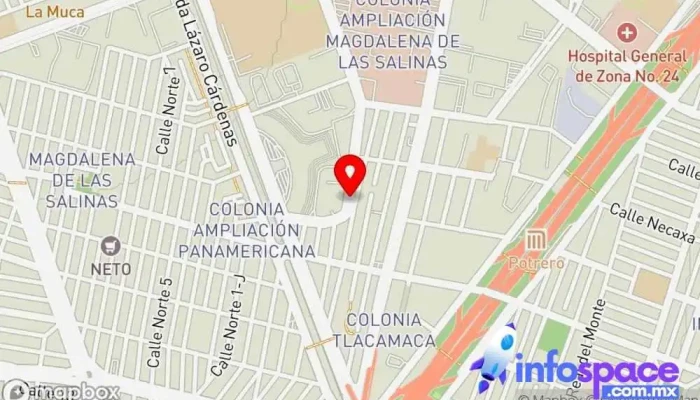 mapa de RADIO TAXIS CENTURIÓN EN TERMINALES Parada de taxis en Gustavo A. Madero, Ciudad de México