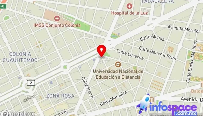 mapa de Reforma-Insurgentes Punto Kolors Servicio de transporte en Cuauhtémoc, Ciudad de México