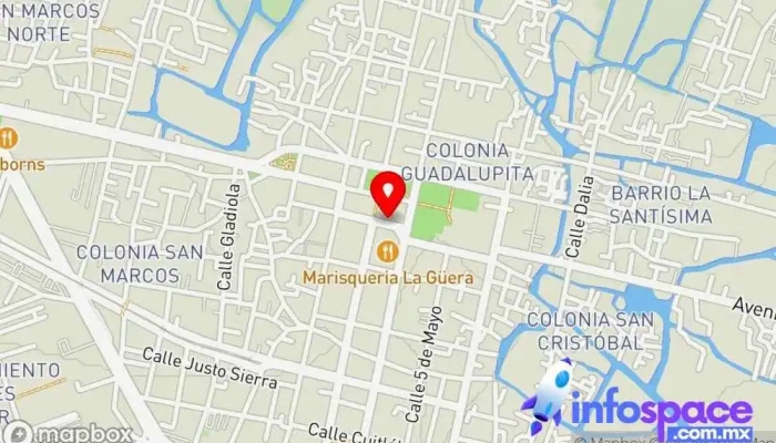 mapa de RTP Terminal Xochimilco/Palmas Servicio de transporte en Xochimilco, Ciudad de México