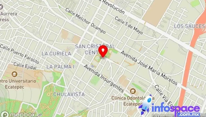 mapa de San Cristóbal Centro Bus stop en Ecatepec de Morelos
