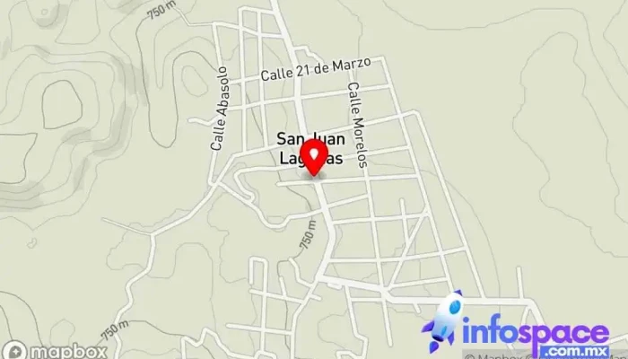 mapa de San Juan Lagunas  en San Juan Lagunas